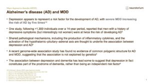 Alzheimer’s disease (AD) and MDD